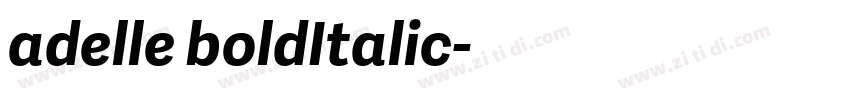 adelle boldItalic字体转换